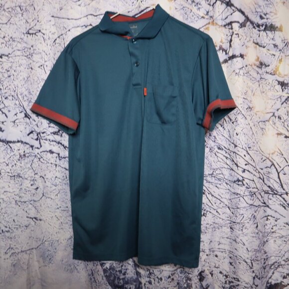 LAST CHANCE - SPORTY POLO SHIRT XL FGS Green Red Golf Tennis Work Career Office - Picture 2 of 10